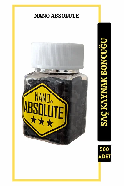 Nano Absolute Silikon Boncuk-Saç Kaynak Boncuğu Siyah 500 Adet