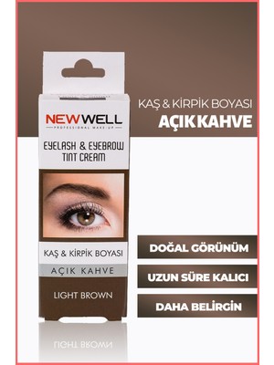 New Well Kaş & Kiprik Boyası Açık kahve
